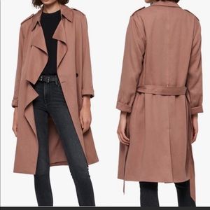 All Saints Pink Trench Coat XS